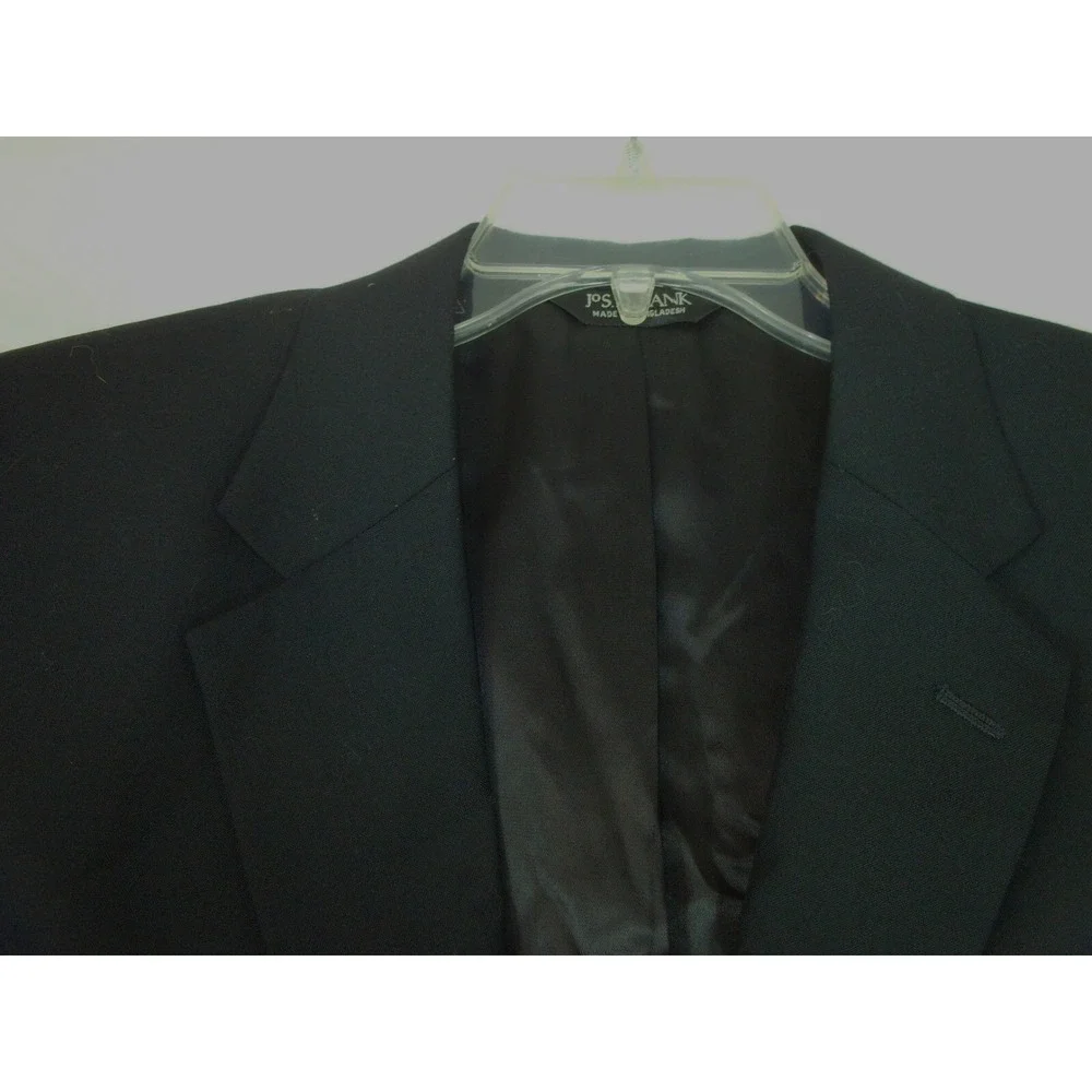 Jos. A. Bank Mens 41R Blazer Navy‎ Blue 100% Wool 2 Button Sport Coat 01110